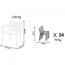 Sedia Martinica Impilabile 55x57x86 h cm in Alluminio Antracite-6