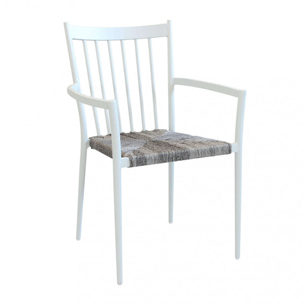 prezzo Chaise empilable Martinica 55x57x86 h cm en aluminium blanc