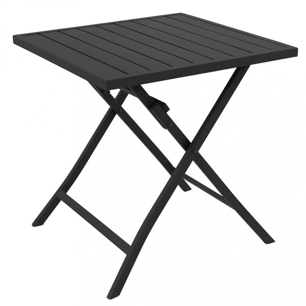 sconto Table Alabama 70x70x73 h cm en aluminium gris tourterelle