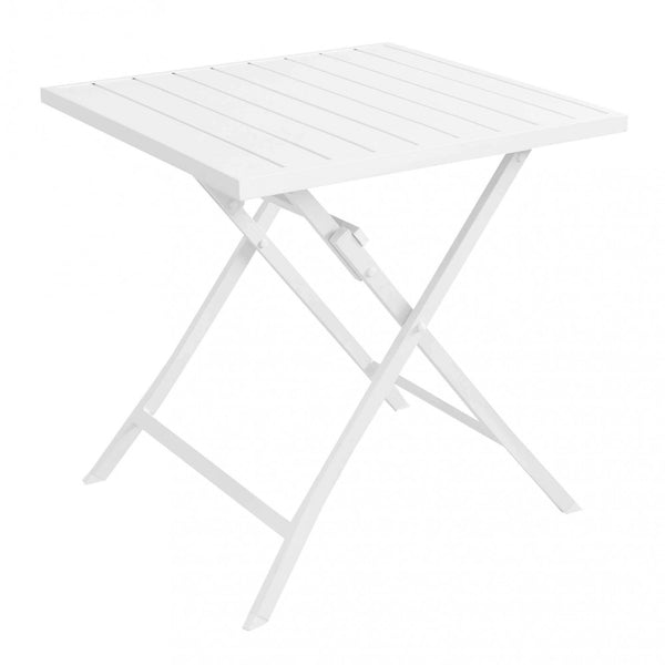 Table Alabama 70x70x73 h cm en Aluminium Blanc prezzo