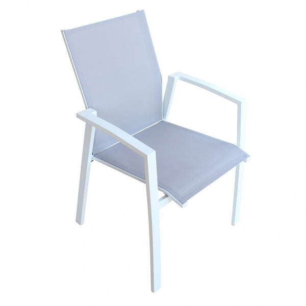 Fauteuil empilable Maili 57x61x89 h cm en aluminium blanc acquista