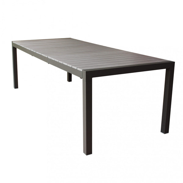 sconto Table extensible Waikiki 162/242x100x74 h cm en aluminium taupe