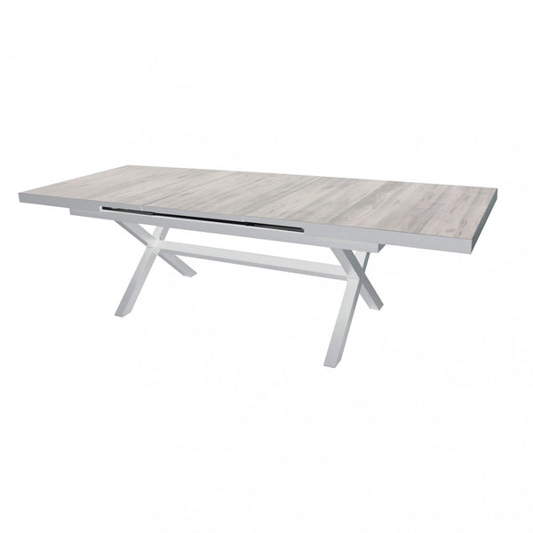 Table Extensible Djerba 200/260x100x75 h cm en Aluminium Blanc acquista