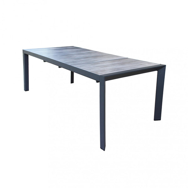 sconto Table Extensible Portland 175/235x100x75 h cm en Aluminium Anthracite