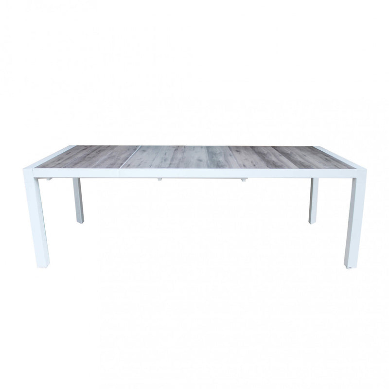 Tavolo Allungabile Portland 175/235x100x75 h cm in Alluminio Bianco-5