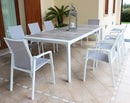 Tavolo Allungabile Portland 175/235x100x75 h cm in Alluminio Bianco-7