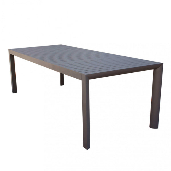 sconto Table extensible Houston 225/300x100x75 h cm en aluminium taupe