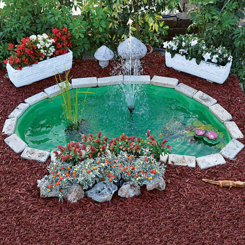 Laghetto Artificiale Verde da Giardino 185x115x36 cm 270 Litri-1