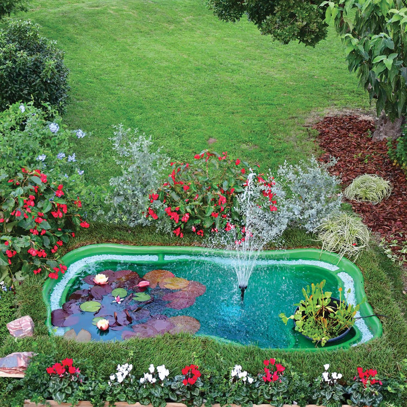 Laghetto Artificiale da Giardino 235x140x60 cm in Polietilene 1000 Litri Verde-1