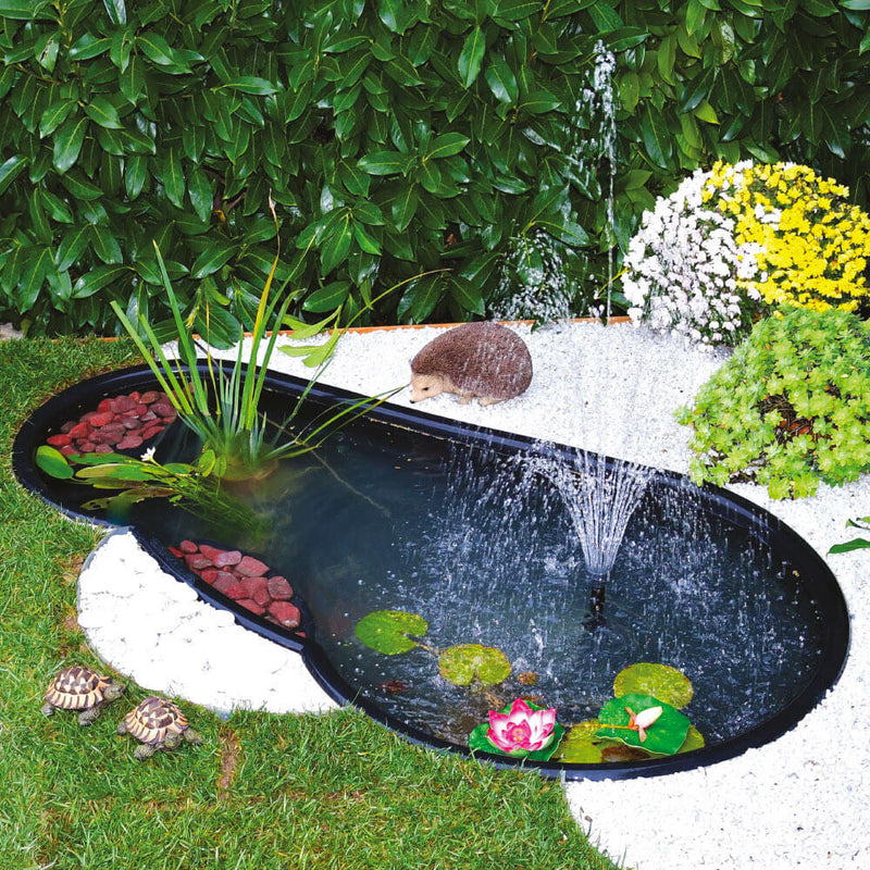 Laghetto Artificiale Nero da Giardino 190x105x52 cm 500 Litri-1