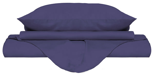 acquista Housse de couette double avec sac et taies d'oreiller Couleur unie Violet