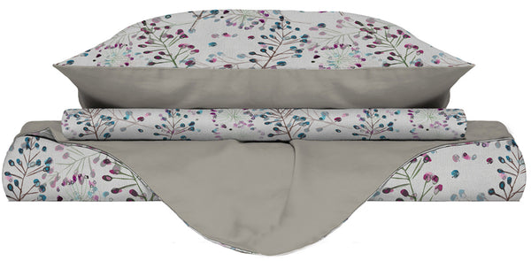 Housse de couette double face avec taies d'oreiller imprimées Flor sconto