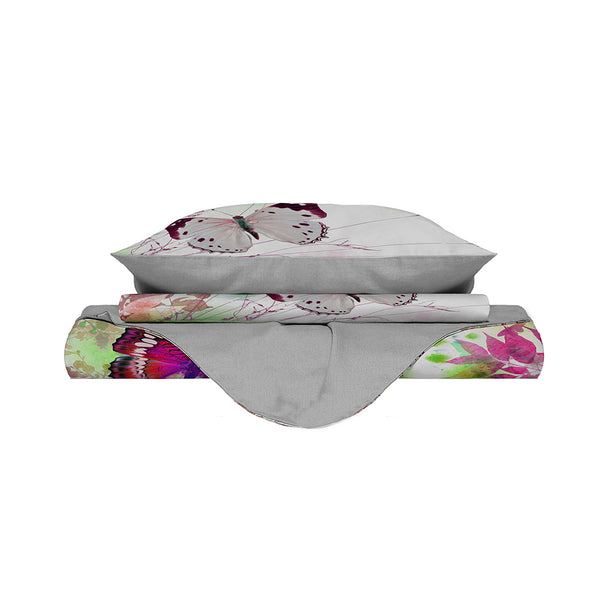 Housse de couette double avec impression sur le sac et taies d'oreiller Kio641 acquista