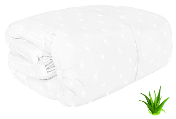 Couette intérieure d'hiver 300gr en microfibre d'aloès blanc différentes tailles sconto