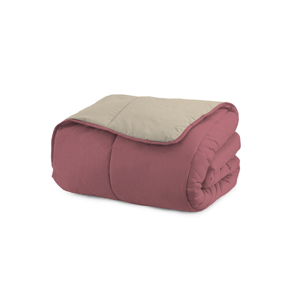 acquista Couette d'Hiver en Microfibre 200gr Double Face Mauve/Crème Différentes Tailles