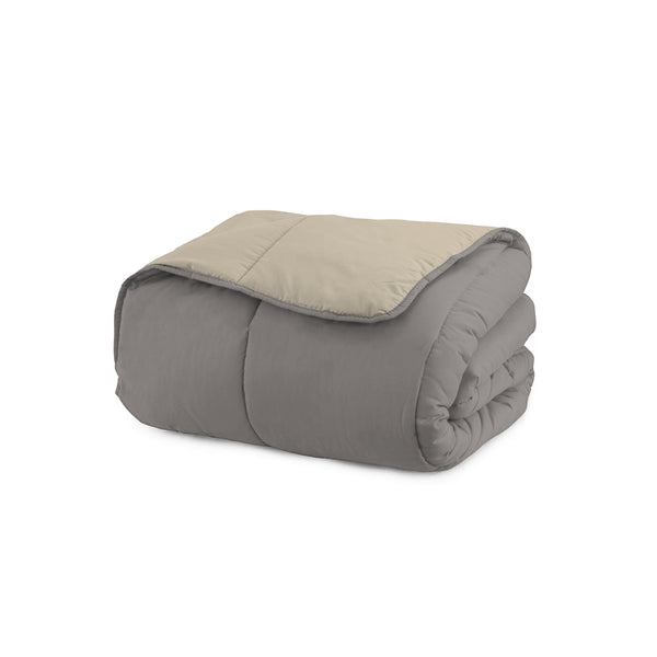 Couette Hiver en Microfibre 200gr Double Face Sable/Crème Différentes Tailles prezzo