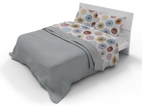 online Parure de lit double et taies d'oreiller avec imprimé aquarelle 08