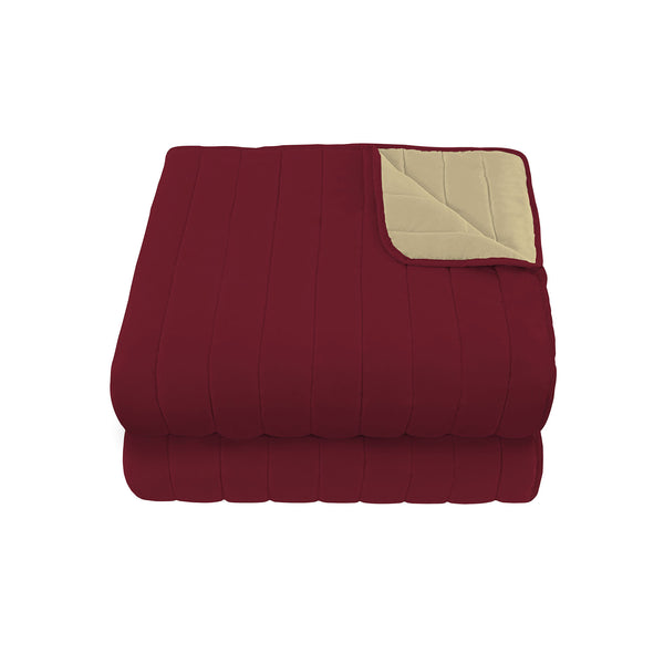 Couette Double Face 100gr Bordeaux/Crème Différentes Tailles acquista