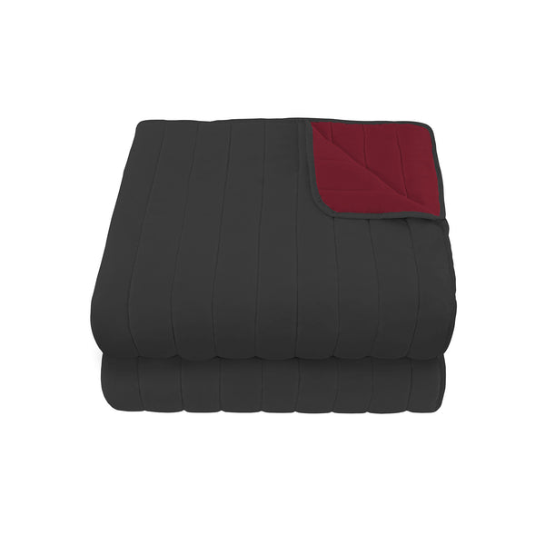 online Couette Double Face 100gr Bordeaux/Gris Foncé Différentes Tailles