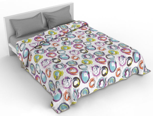 acquista Couette 100gr avec Impression Microfibre Cercles Abstraits Différentes Tailles