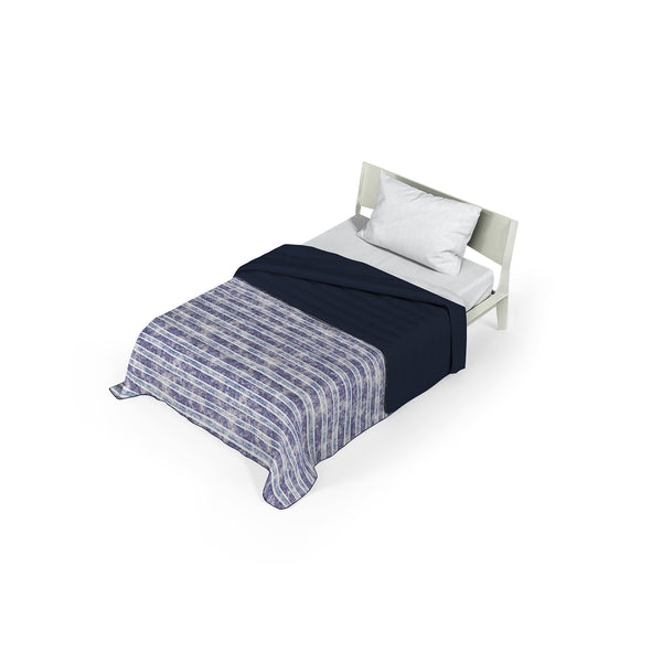 Couette 1 Carré et Demi 100gr Imprimé Microfibre Rayures Jeans acquista