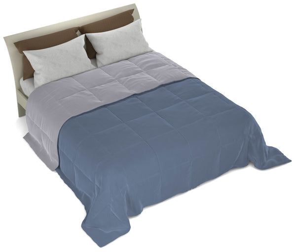 Couette Double Face 120gr Bleu et Argent Différentes Tailles prezzo