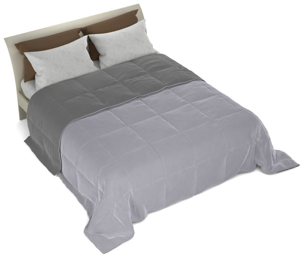 Couette Double Face 120gr Gris Foncé et Argent Différentes Tailles sconto