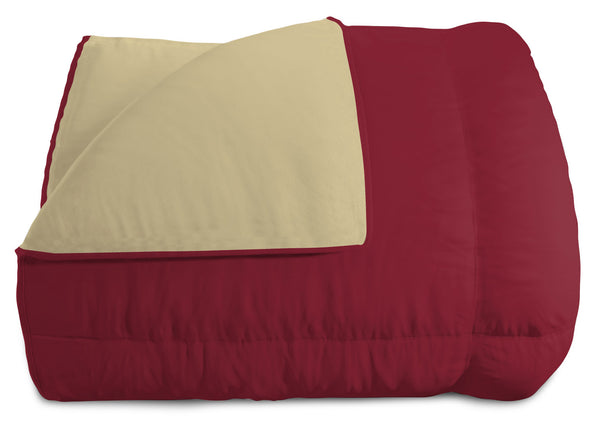 Couette Hiver Double Face 300gr Bordeaux/Crème acquista