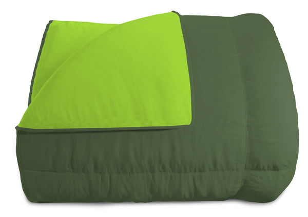 acquista Couette Hiver Double Face 300gr Vert Pomme/Vert Foncé