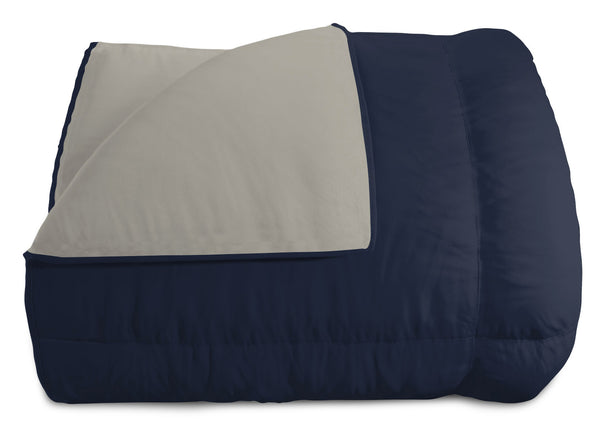 sconto Couette Hiver Double Face 300gr Bleu Foncé/Gris Clair