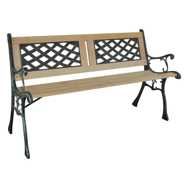 acquista Banc de jardin 122x54x73 cm en fonte et bois