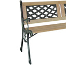 Panca da Giardino 122x54x73 cm in Ghisa e Legno-3