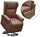 Fauteuil Relax à Ascenseur Électrique Accoudoirs Amovibles en Similicuir Golden Relax Tortora