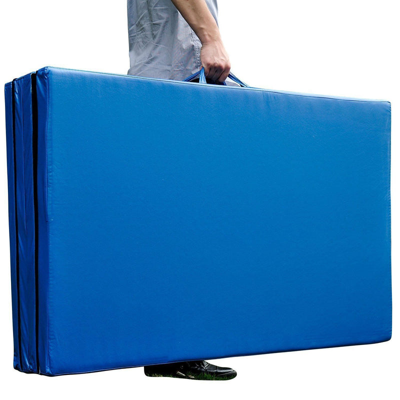 Tappetino Fitness e Yoga Pieghevole Blu 305x122x5 cm -8