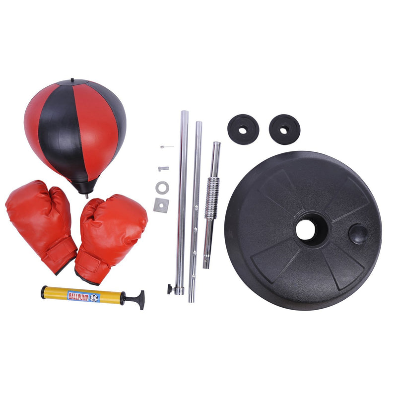 Sacco da Boxe Punching Ball con Guantoni e Pompa -4