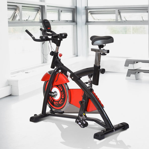 prezzo Spin Bike Indoor Aerobic Training avec écran LED noir et rouge