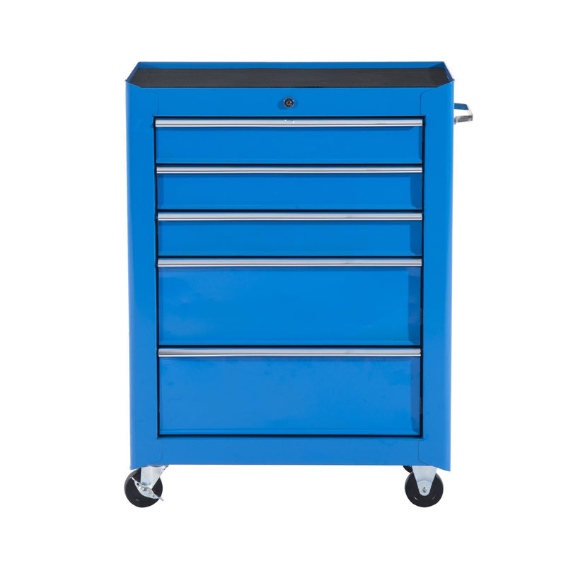 Carrello Porta Utensili da Officina con Cassettiera Azzurro 61.5x33x85 cm -4