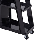 Carrello Porta Utensili Attrezzi a 3 Ripiani 4 Ruote Max 50kg Nero 71x70x39 cm -5