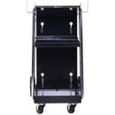 Carrello Porta Utensili Attrezzi a 3 Ripiani 4 Ruote Max 50kg Nero 71x70x39 cm -8