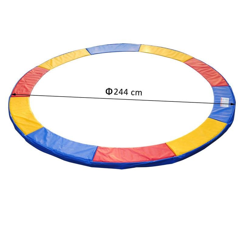 Copertura per Trampolino Elastico Rosso Giallo e Blu Ø244 cm -3