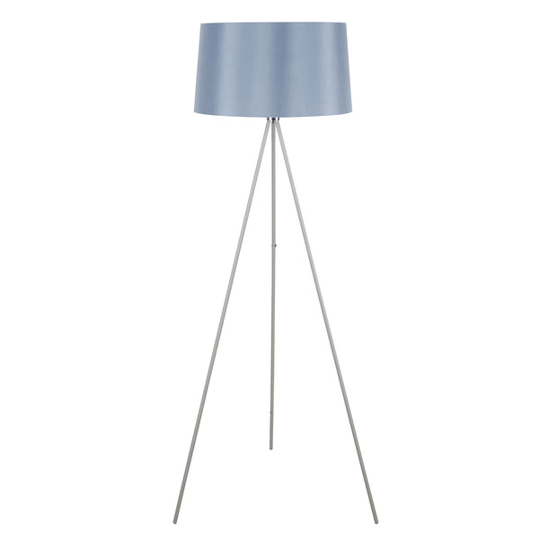 acquista Lampadaire trépied en métal avec abat-jour en lin gris Ø48x156 cm