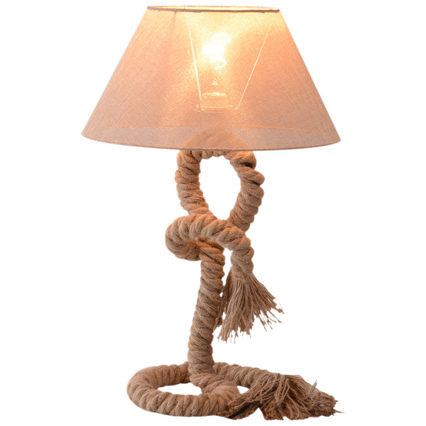 Lampe de Chevet Abat jour en Corde de Chanvre Beige 40x40x65 cm online