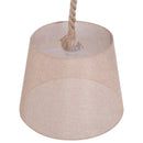 Lampadario a Sospensione con Corda di Canapa Lunghezza Regolabile Beige Ø35x160H cm -7