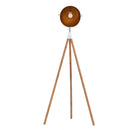 Lampada da Terra Tripode in Legno con Paralume in Metallo 70x70x170 cm E27 -4