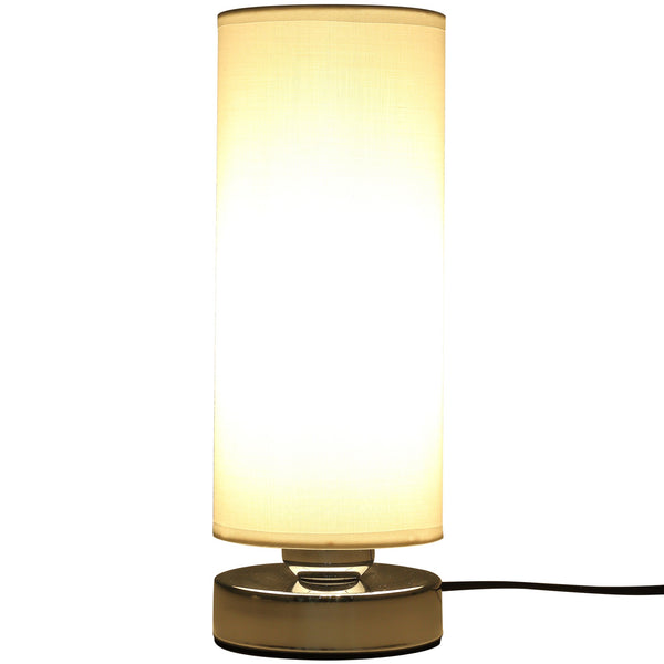 Lampe de chevet Abat Jour avec abat-jour en polyester blanc E27 Ø10,8x30 cm online