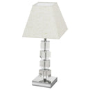 Lampada da Comodino Abat Jour con Paralume in Tessuto E14 20x20x47 cm  Crema-1