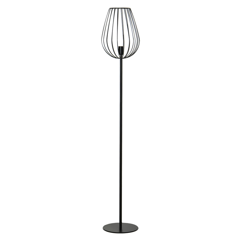 Lampada da Terra con Paralume in Metallo E27 Ø27,5x159 cm  Nera-1