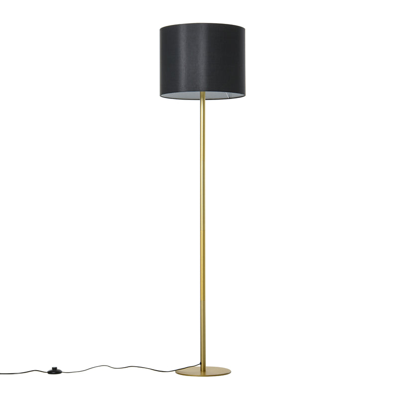 Lampada da Terra con Paralume in Stoffa E27 Ø40x160 cm  Oro-7