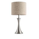 Lampada da Comodino Abat Jour con Paralume in Tessuto E27 Ø25x51 cm  Beige-3