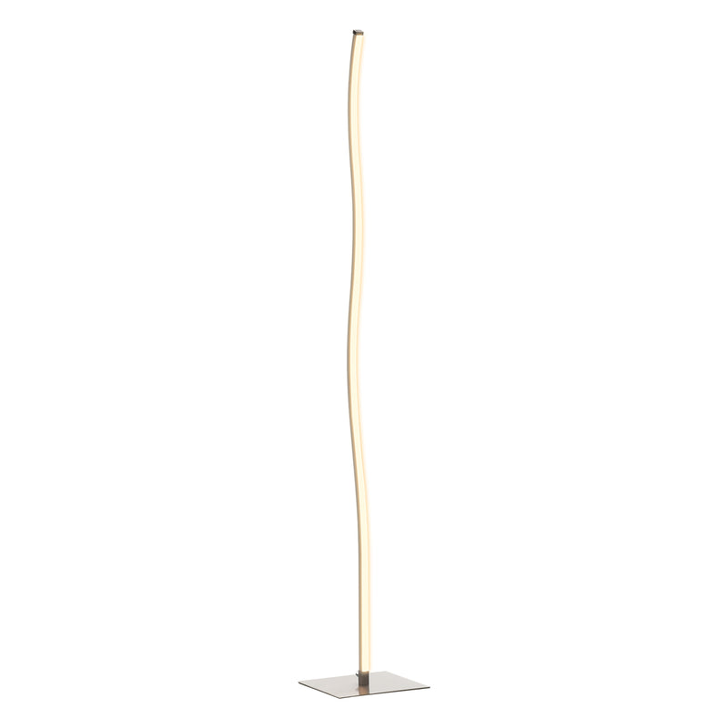 Lampada a LED da Terra a Stelo 144 cm 12W Bianco Caldo Argento-1